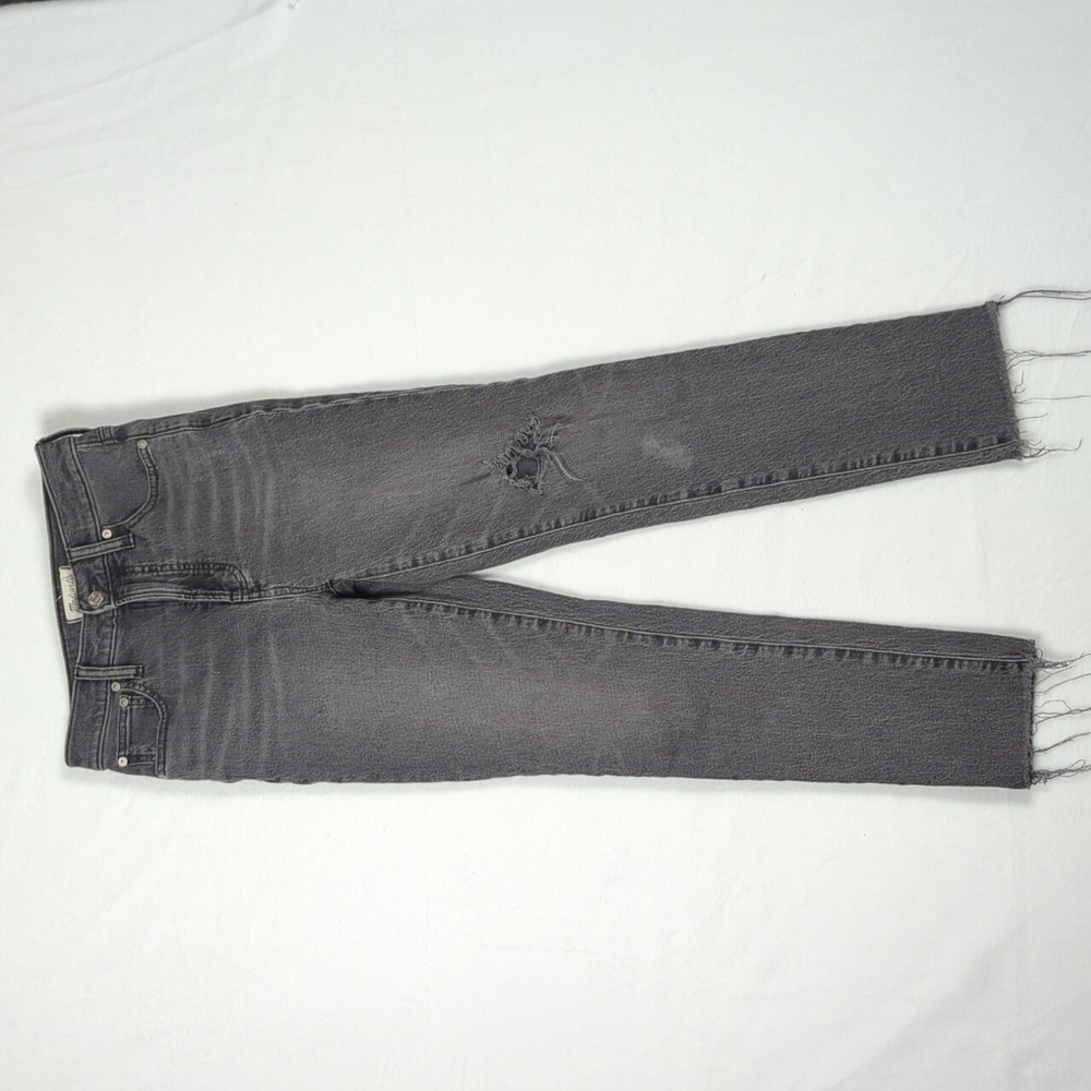 Madewell Light Black Stretch Vintage Distressed‎ Skinny Jeans 00